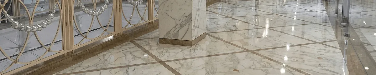 Beautiful marble floor professionally installed in Newark, NJ