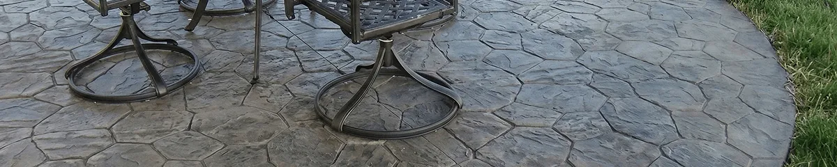 Garden relaxation area with professionally installed stone flooring in Newark NJ